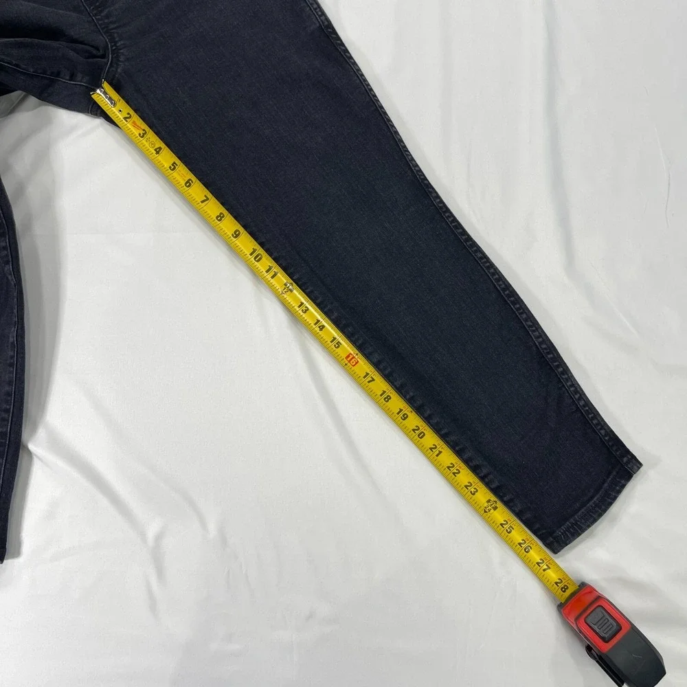 Spanx High Rise Skinny Ankle Jeans Women XL Black Pull On Stretch Tapered 20278R